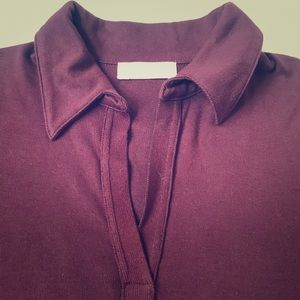 Kate Hill Petite Burgundy Top